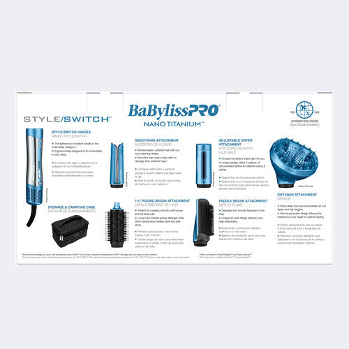 Multiestilizador & Secador iónico Nano Titanium™ StyleSwitch™ de BaBylissPRO®